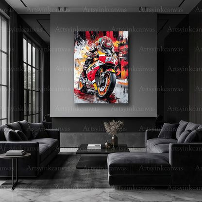 Marc Márquez MotoGP racing artwork