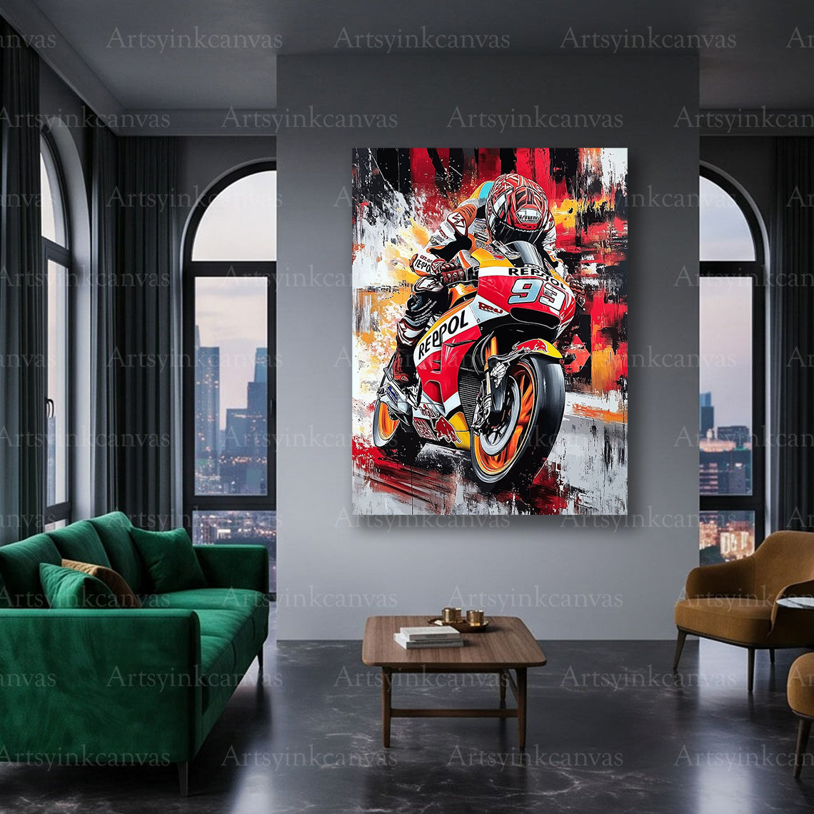 Marc Márquez No. 93 motorsport canvas art