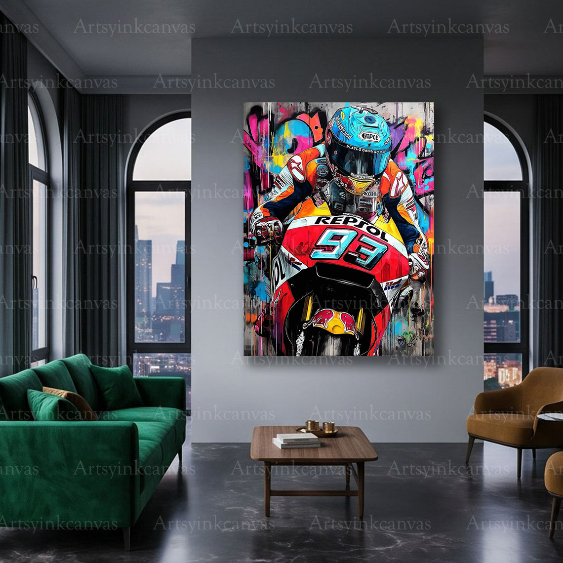 Marc Márquez MotoGP rider canvas art
