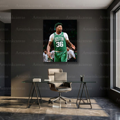 Marcus Smart Boston Celtics Canvas Wall Art | NBA Defensive Legend Sports Decor
