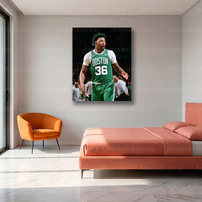 Marcus Smart Boston Celtics Canvas Wall Art | NBA Defensive Legend Sports Decor