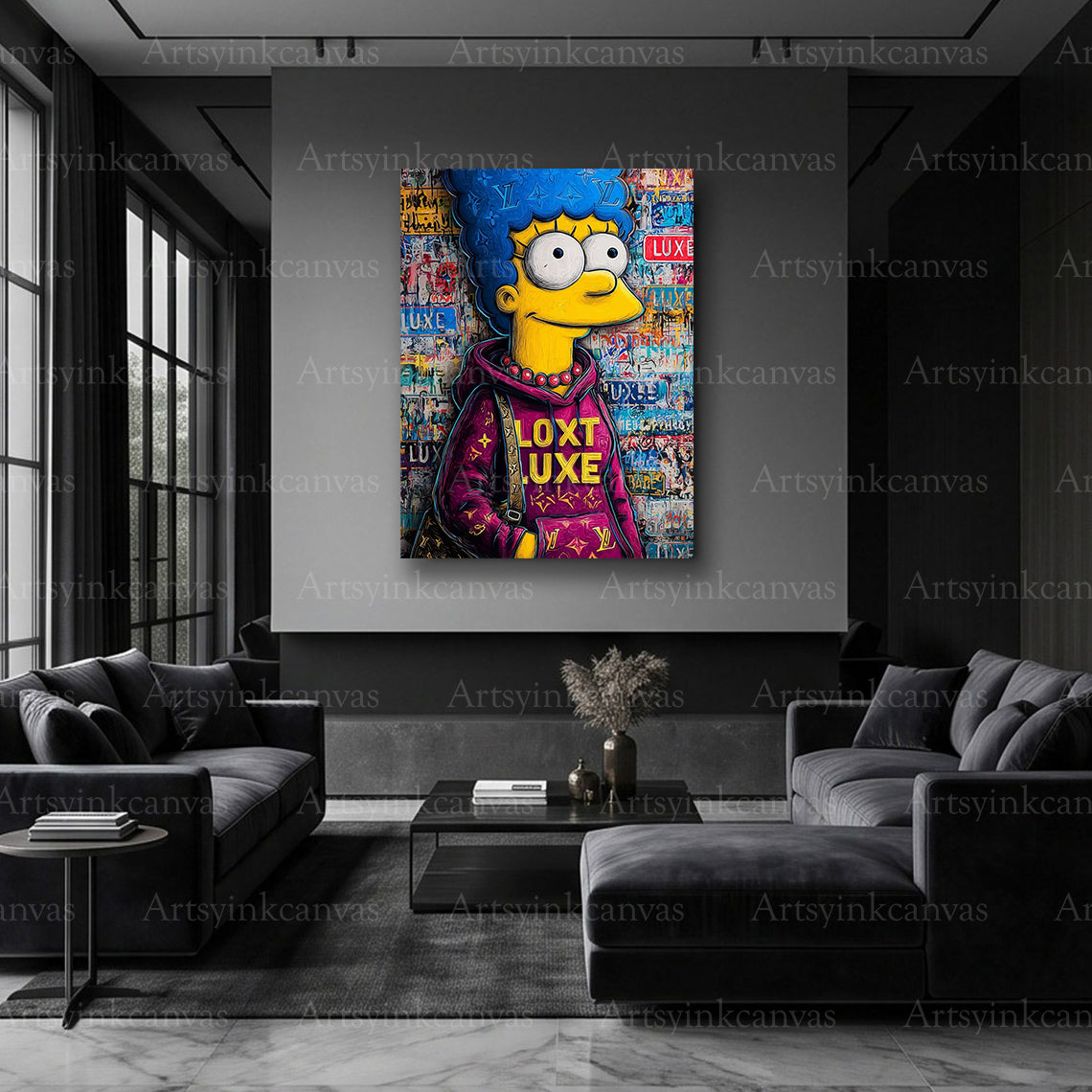 Marge Simpson The Simpsons graffiti artwork