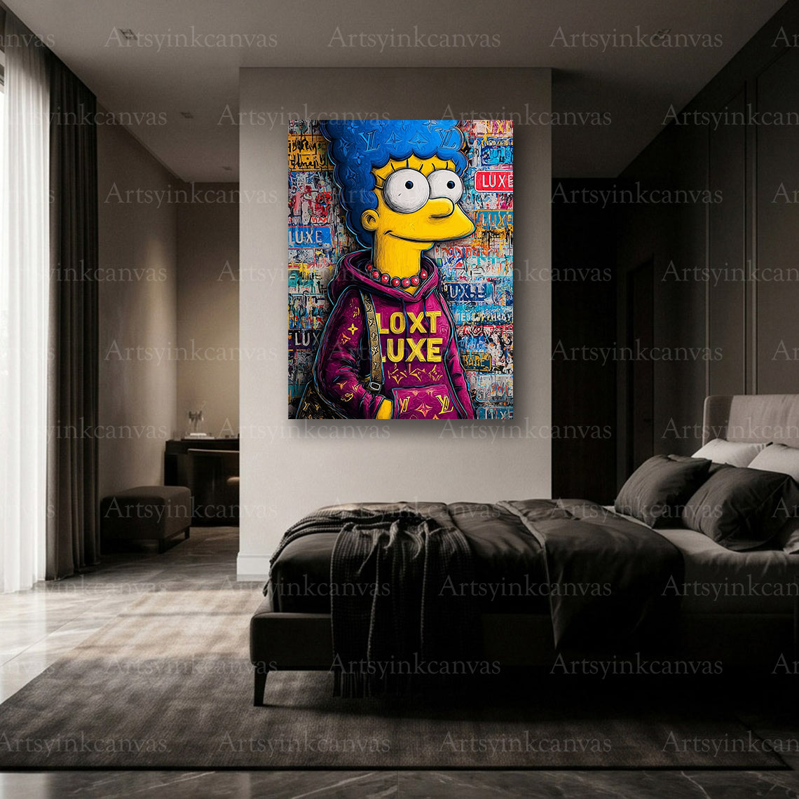 Premium Marge Simpson graffiti wall art