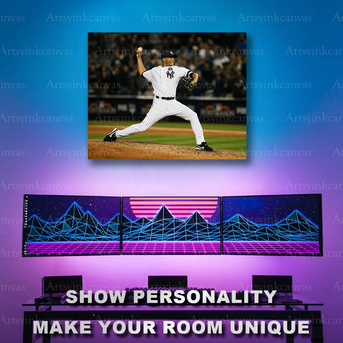 Mariano Rivera legendary closer baseball artwork