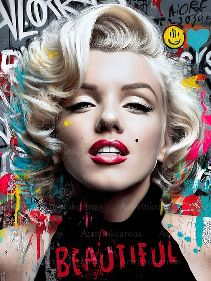 Marilyn La Diosa del Cine graffiti art canvas wall art