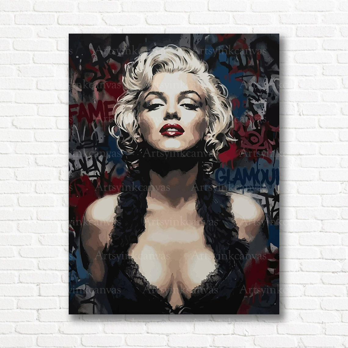 Marilyn Monroe fame and glamour canvas print