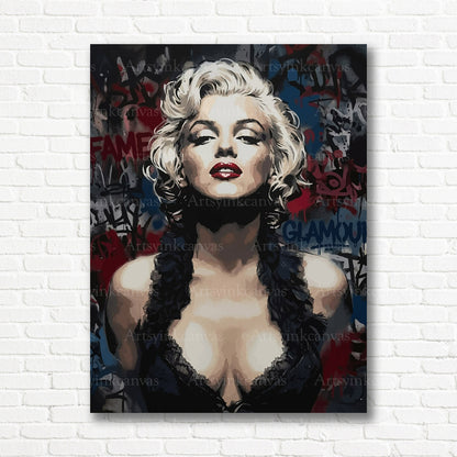 Marilyn Monroe fame and glamour canvas print