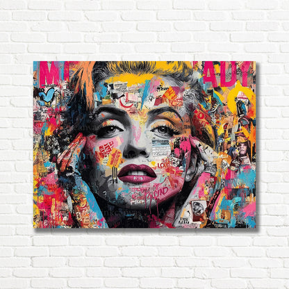 Marilyn Monroe graffiti canvas print