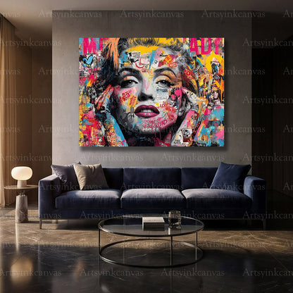 Marilyn Monroe Hollywood street art wall decor