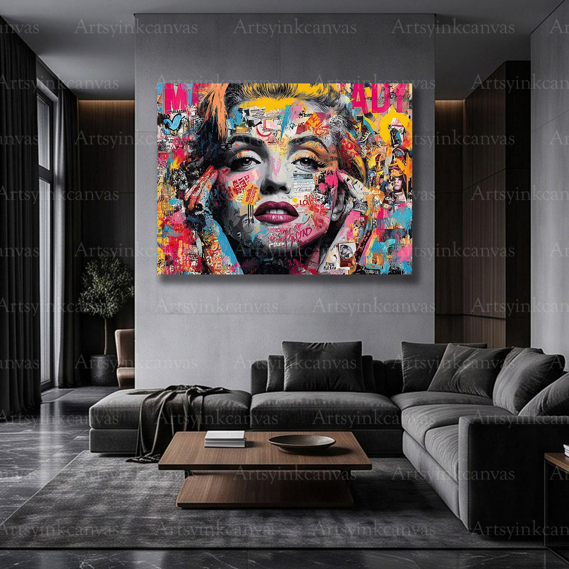 Marilyn Monroe urban graffiti artwork