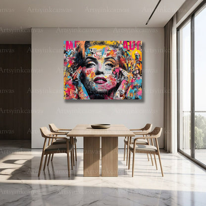 Marilyn Monroe vintage glamour canvas art