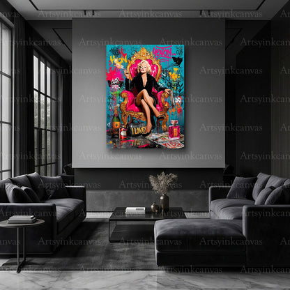 Marilyn Monroe celebrity graffiti artwork