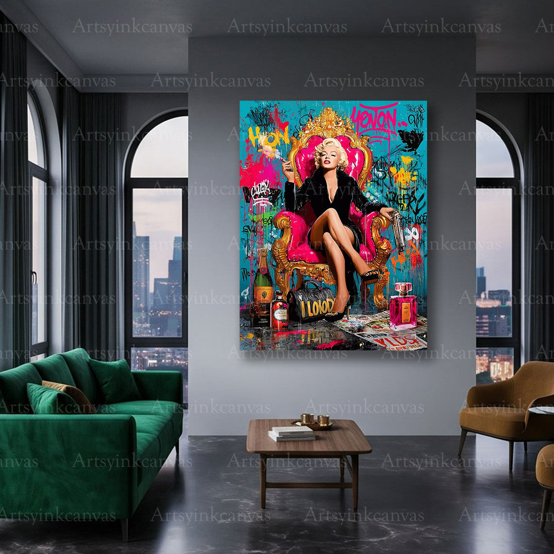 Marilyn Monroe luxury portrait canvas art