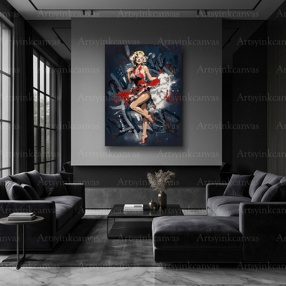 Marilyn Monroe urban graffiti artwork