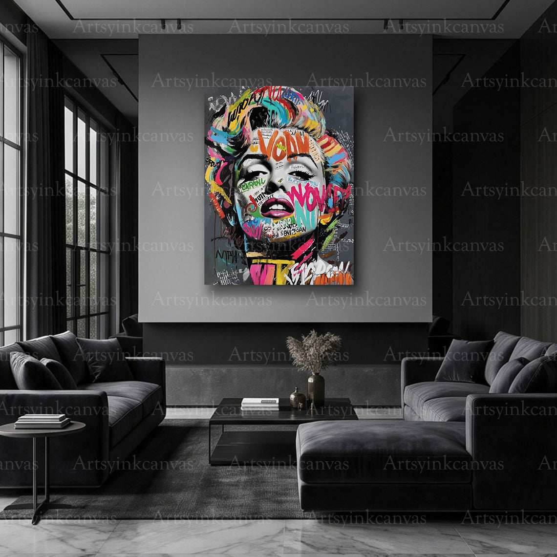 Marilyn Monroe celebrity canvas art for bedroom and living room decor
