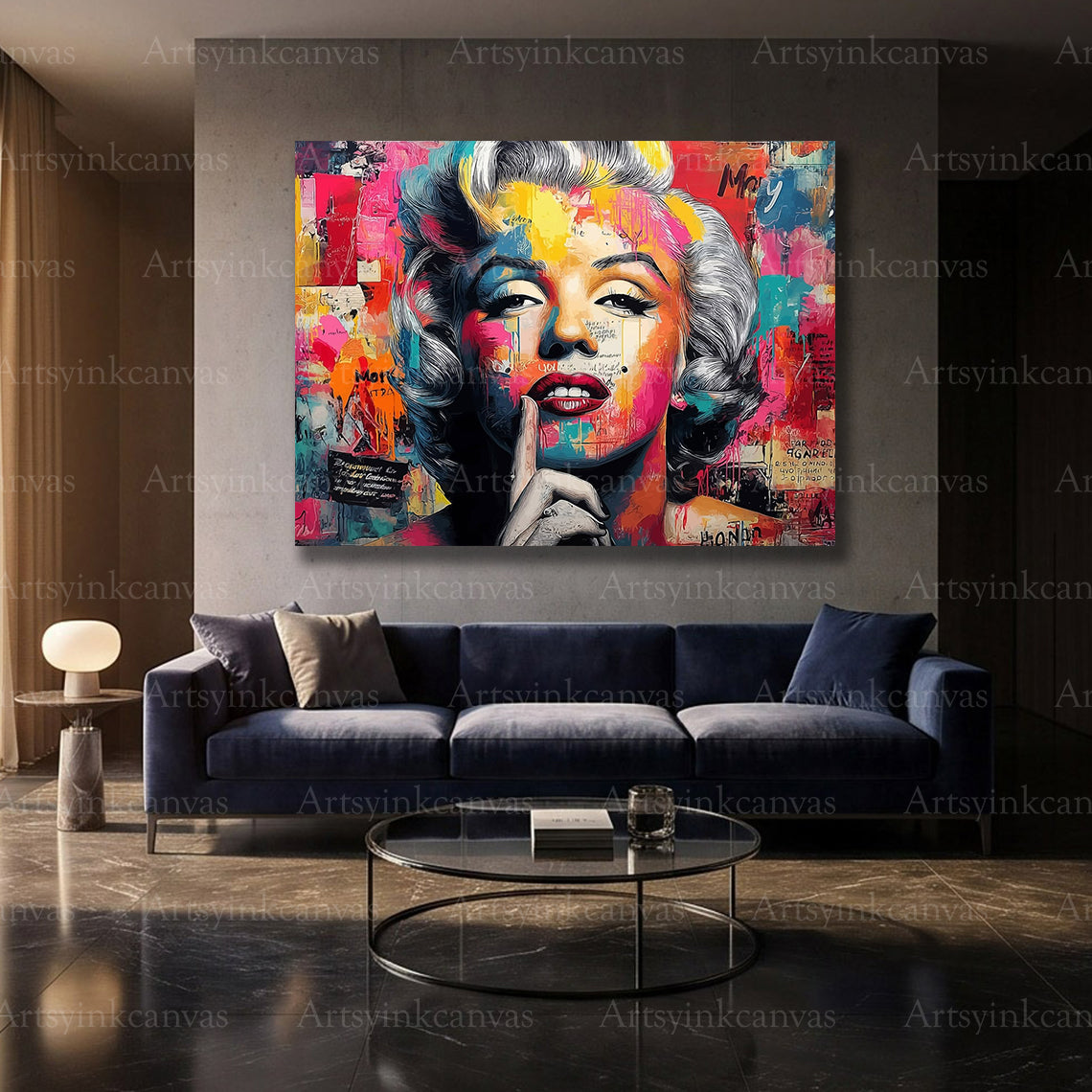 Marilyn Monroe elegant Hollywood portrait wall art