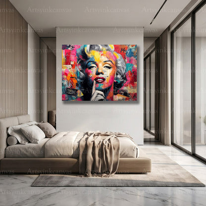 Premium Marilyn Monroe Hollywood canvas Made in USA