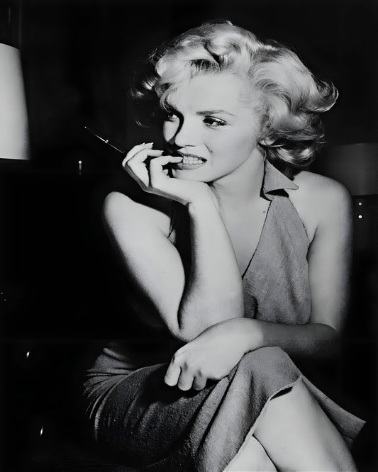 Marilyn Monroe black and white canvas wall art portrait