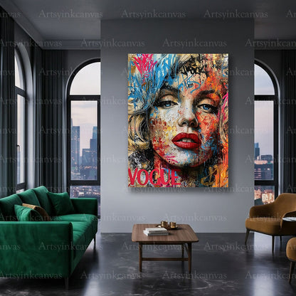 Marilyn Monroe Hollywood glamour canvas art