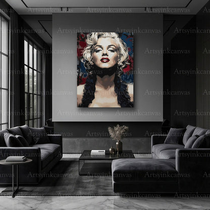 Marilyn Monroe celebrity art canvas