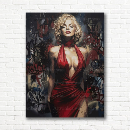 Marilyn Monroe urban elegance canvas print