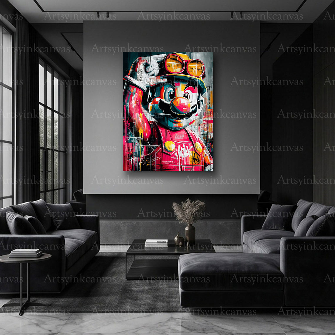 Mario Builder Super Mario graffiti artwork