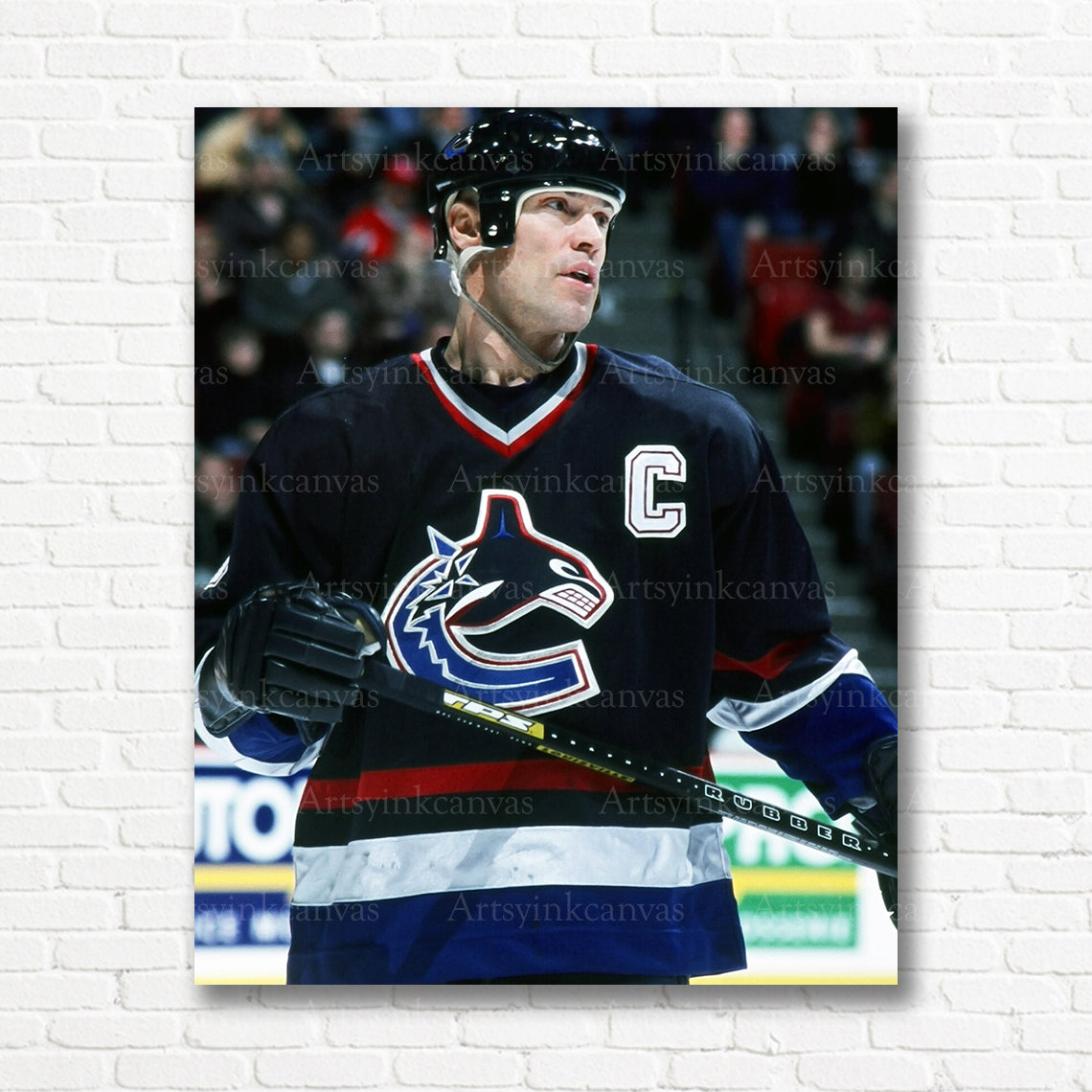 Mark Messier Vancouver Canucks action canvas print
