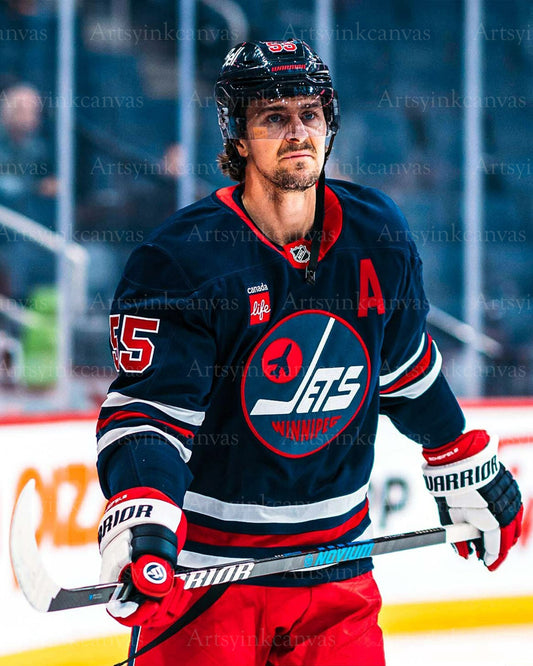 Mark Scheifele on ice Winnipeg Jets canvas wall art