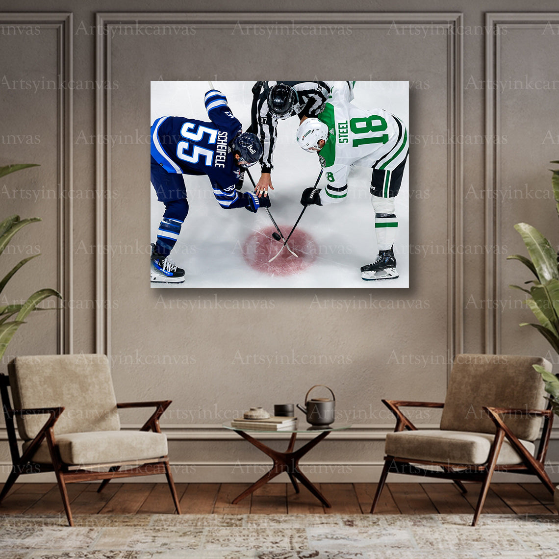 Mark Scheifele Jets vs Stars collector canvas