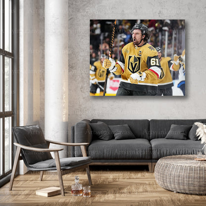 Mark Stone scoring celebration wall decor