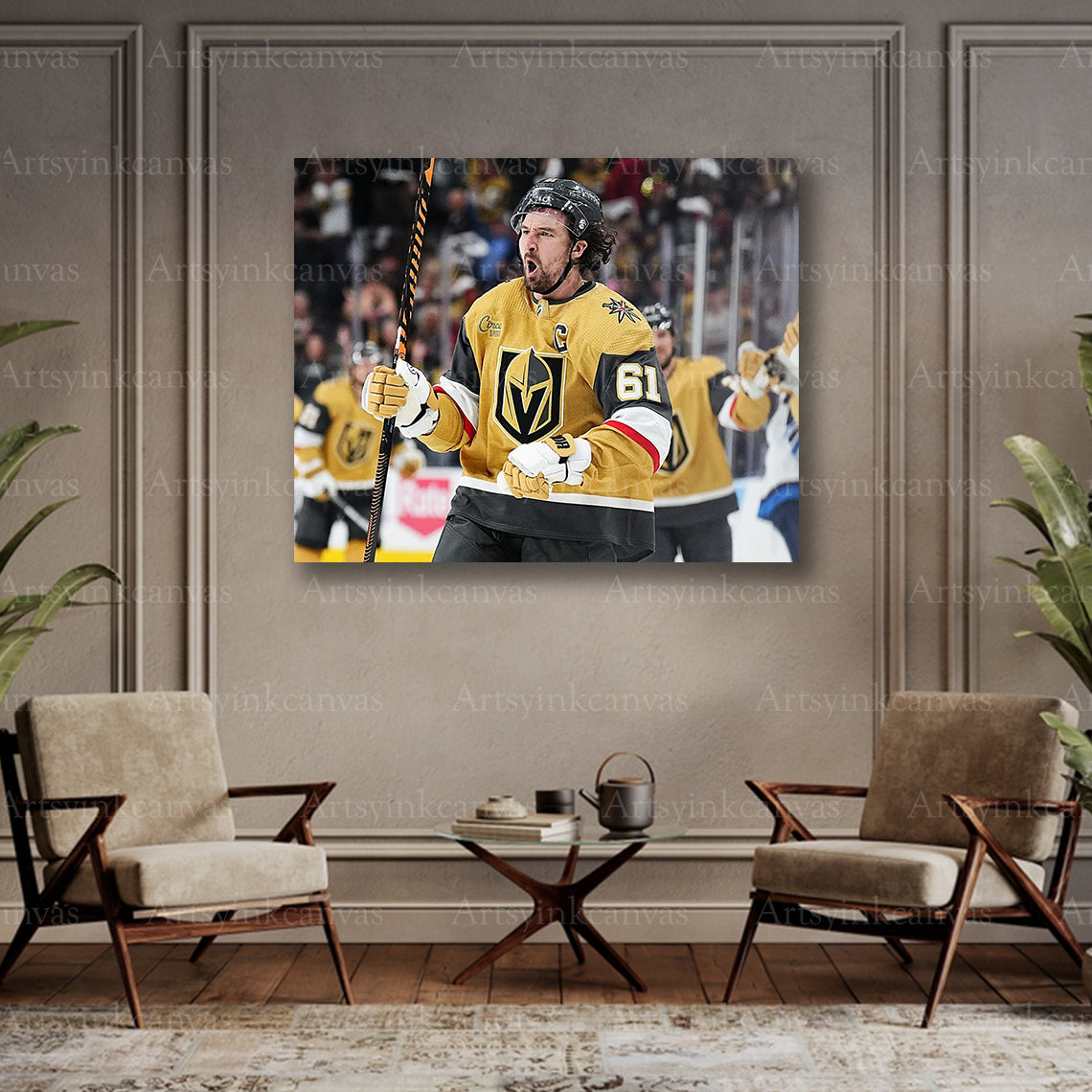 Golden Knights collector hockey canvas art