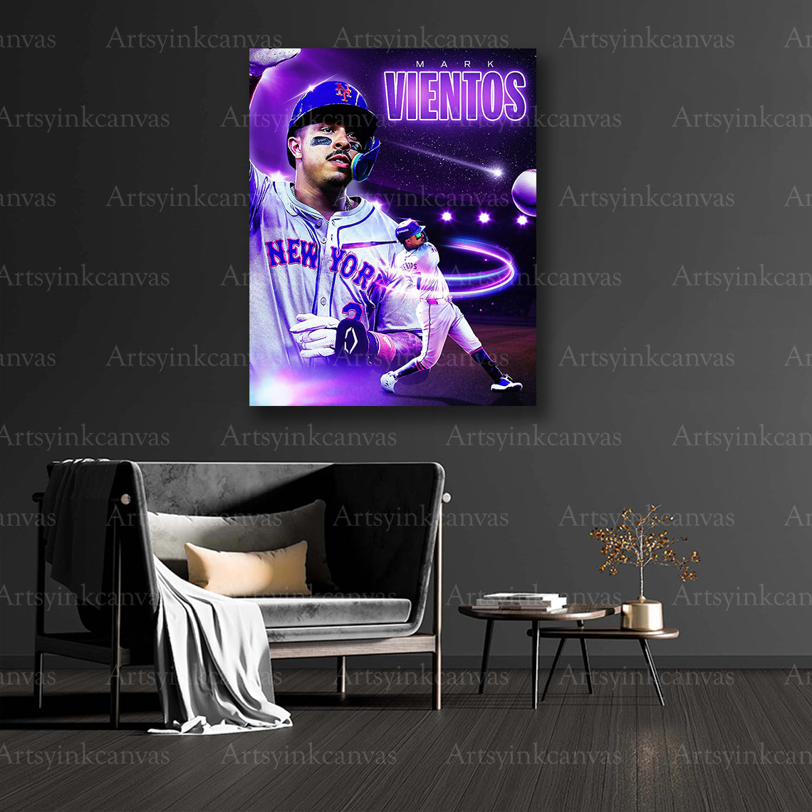 Mets young star collector canvas art