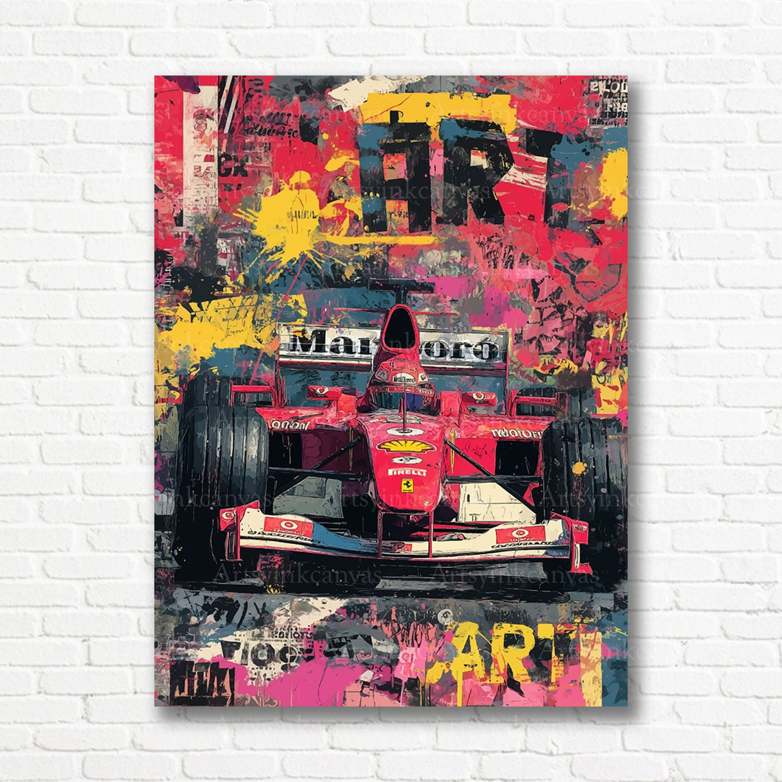 Marlboro Formula 1 vintage racing canvas print