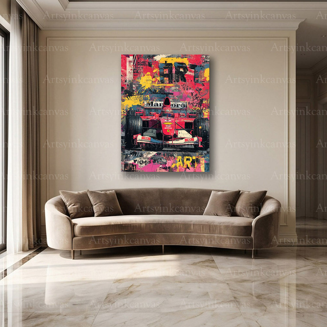 Marlboro F1 motorsport street art wall decor