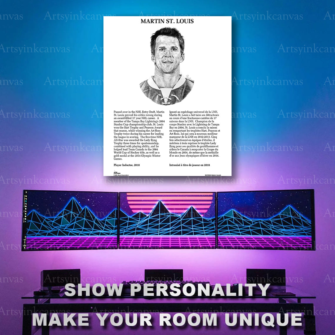 Martin St Louis NHL legend artwork