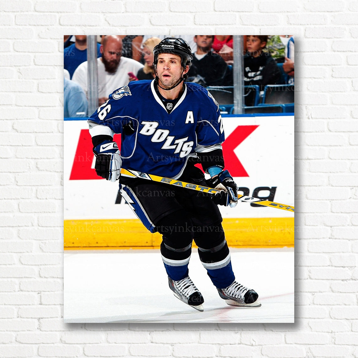 Martin St Louis NHL skating canvas print