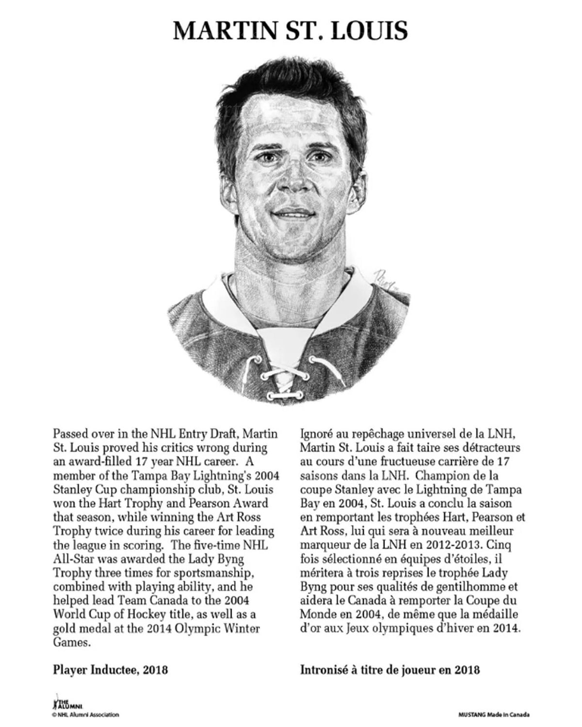 Martin St Louis Tampa Bay Lightning canvas wall art