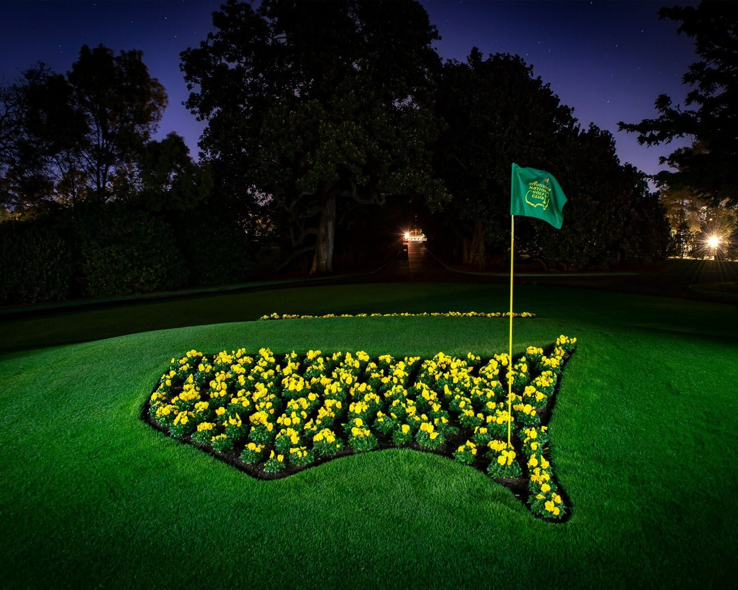 Masters Tournament floral logo canvas wall art