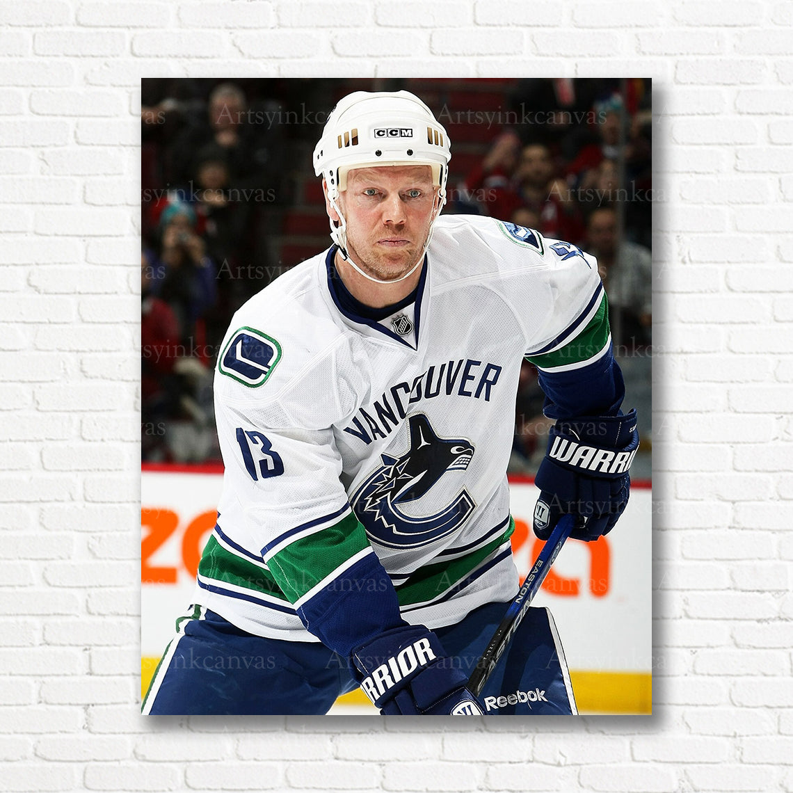 Mats Sundin Vancouver Canucks action canvas print