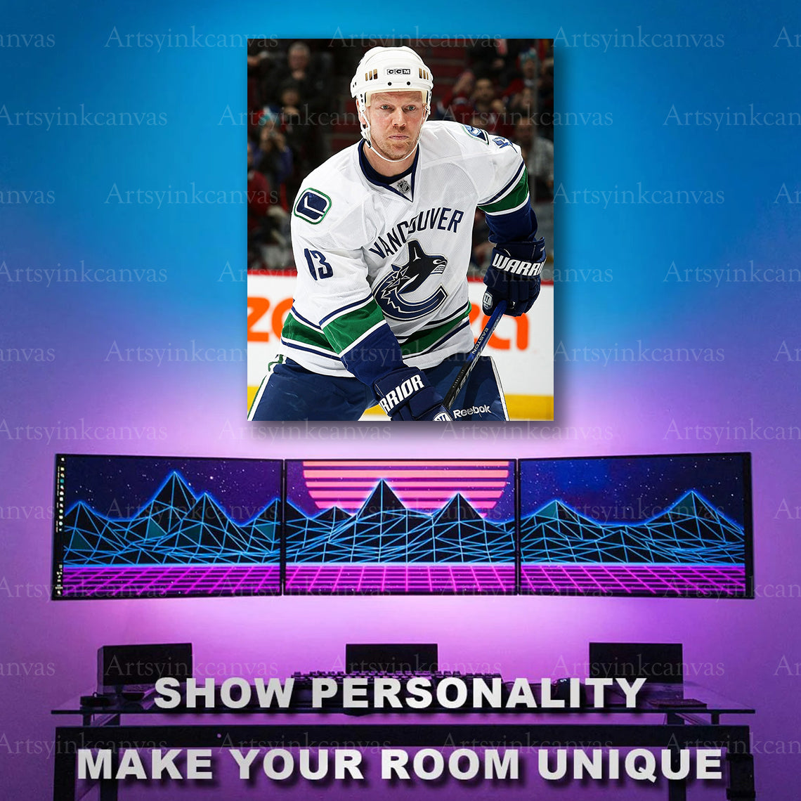 Mats Sundin Canucks hockey artwork