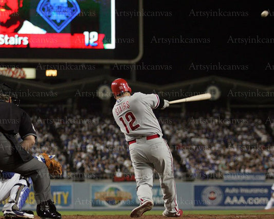 Matt Stairs 2008 NLCS Game 4 home run swing canvas wall art