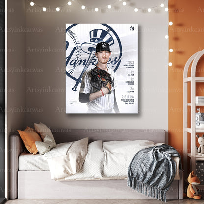 Premium Max Fried Yankees career canvas art