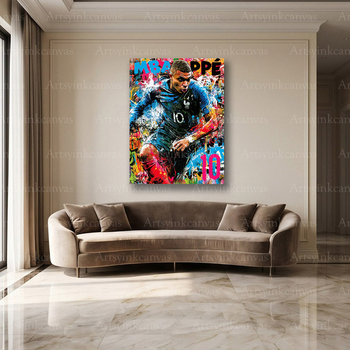 Mbappé French football wall decor