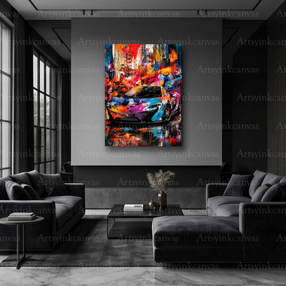 McLaren P1 exotic car graffiti artwork