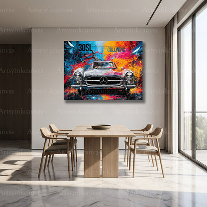 300 SL luxury sports car graffiti artwork