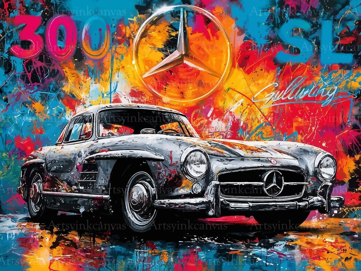 Mercedes-Benz 300 SL canvas wall art