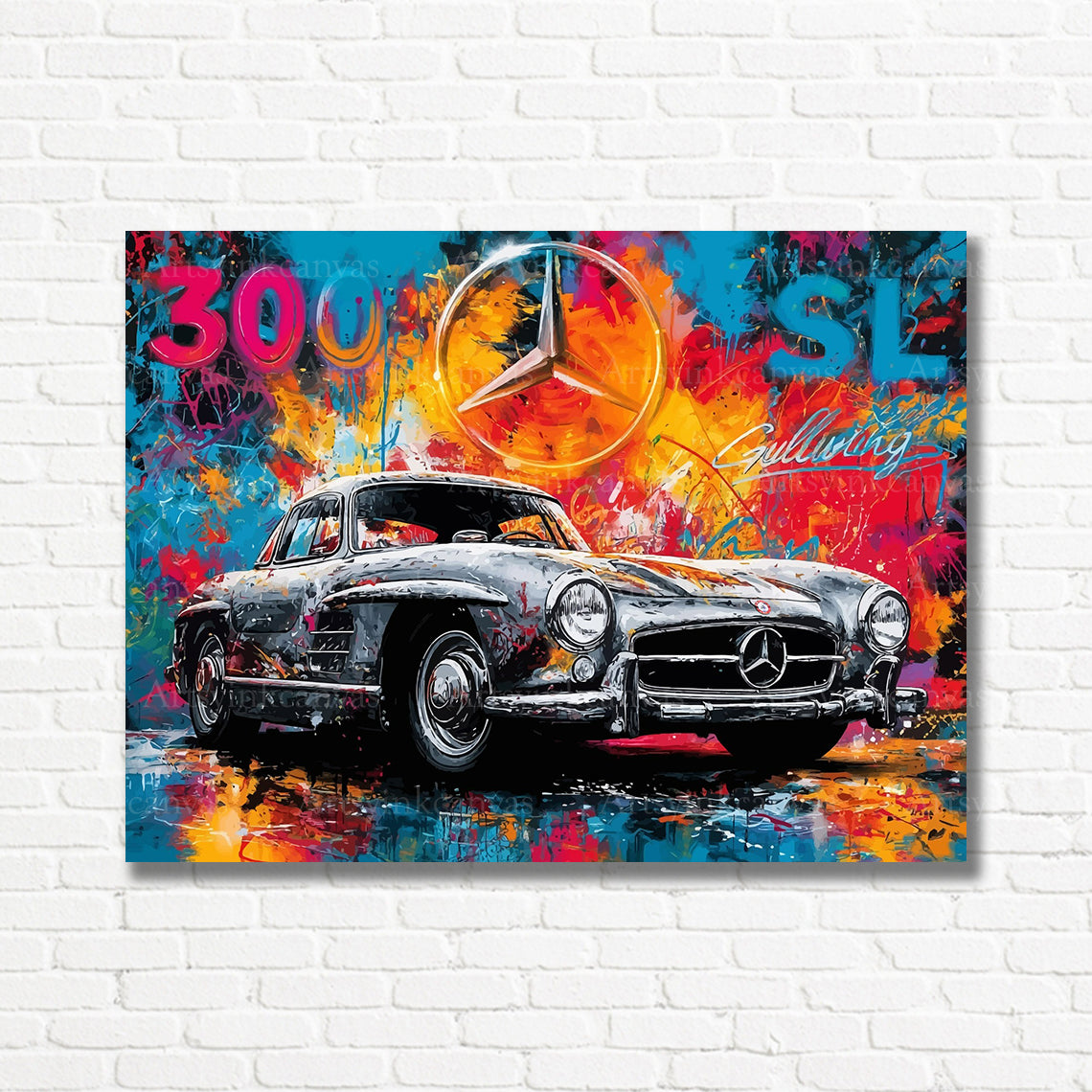 Mercedes-Benz 300 SL classic car canvas print