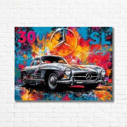 Mercedes-Benz 300 SL classic car canvas print
