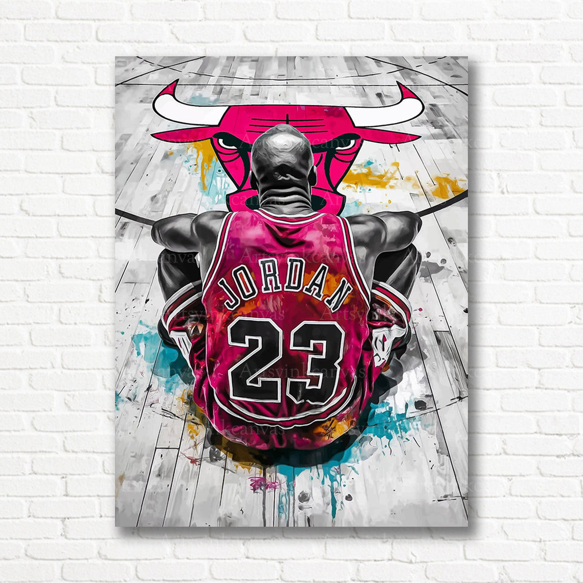 Michael Jordan 23 street art canvas wall decor