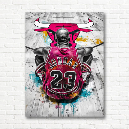 Michael Jordan 23 street art canvas wall decor